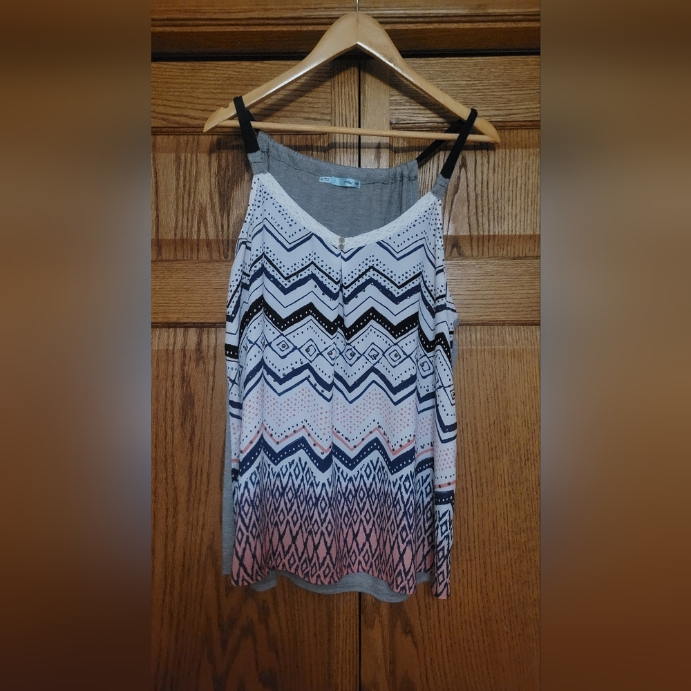 Maurices Zigzag Camisole - Black, White, Pink